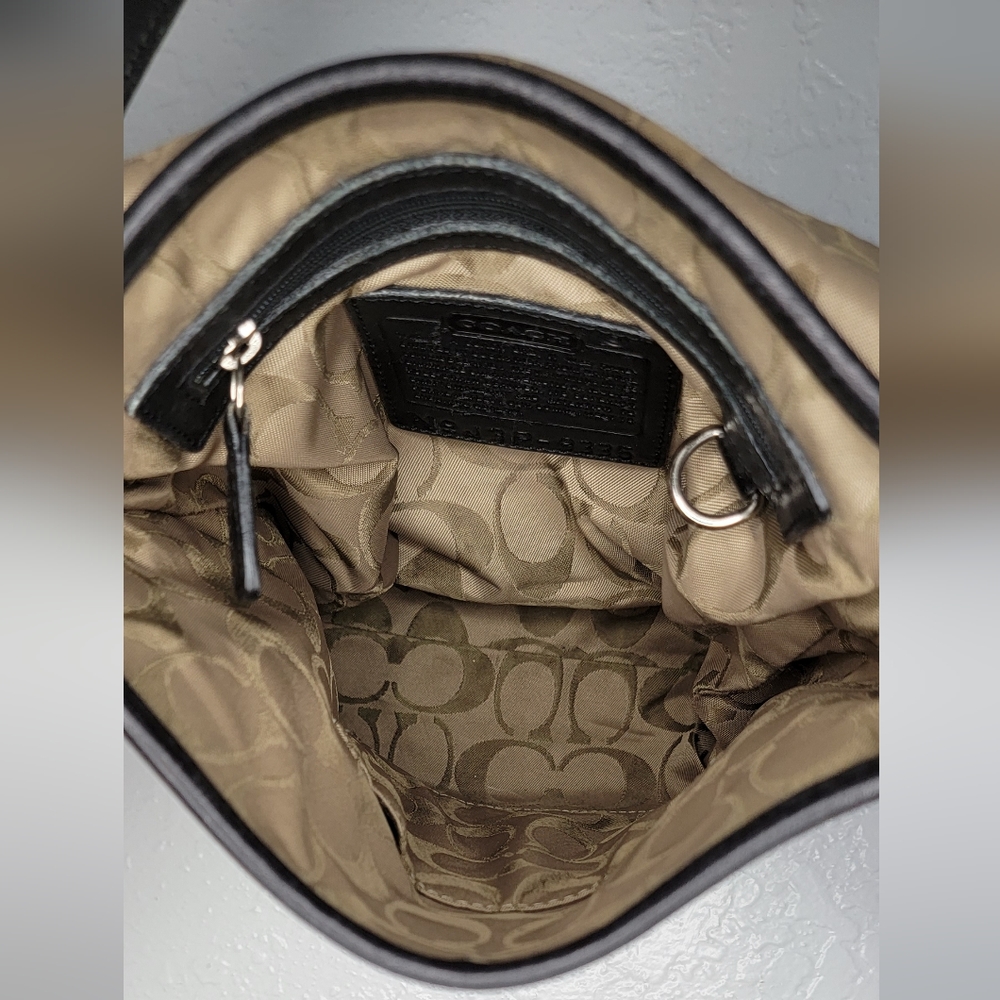 COACH Black Leather Satchel Purse - Picture 12 of 15
